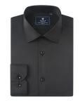 Stretch Must Have Solid Dress Shirt - Black