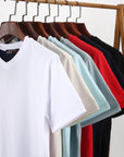 Luxury V Neck Tee -Navy