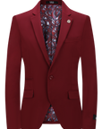Sateen Blazer - Burgundy